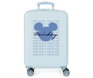 Disney Have a Good Time Mickey Signature Kabinenkoffer, Blau, 38 x 55 x 20 cm, starres ABS, seitlicher Kombinationsverschluss, 35 l, 2 kg, 4 Doppelrollen, Handgepäck