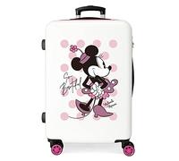 Disney Have A Good Time Minnie So schön Pinker mittelgroßer Koffer 46x65x23 cm Starres ABS Seitliches Zahlenschloss 56L 3 kg 4 Doppelräder