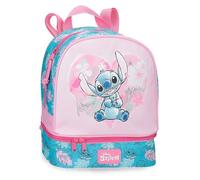 Disney Heart Stitch Kinderrucksack, Schulrucksack, aus Polyester, Seitentaschen, breite verstellbare Träger, Tragegriff oben zum Aufhängen, Magic Fix System., Rosa, Talla única, Snack-Rucksack