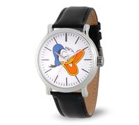Disney Herren Analog Japanische Quarz Uhr mit Lederband NEWDS000338, Schwarz