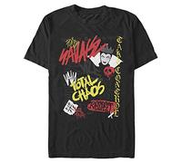 Disney Herren Bösewichte Bösewicht-graffiti-t-shirt, Schwarz, S