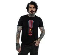 Disney Herren Cars Lightning McQueen Burst T-Shirt Large Schwarz