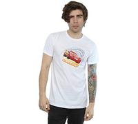 Disney Herren Cars Lightning McQueen T-Shirt Large Weiß