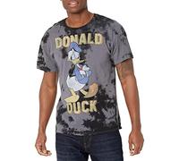 Disney Herren Characters Donald Duck Young, Kurzärmelig T-Shirt, Schwarz/Charcoal, L