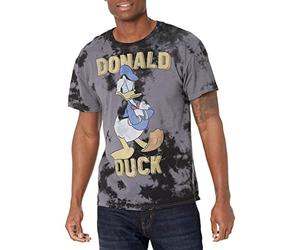 Disney Herren Characters Donald Duck Young, Kurzärmelig T-Shirt, Schwarz/Charcoal, L