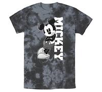 Disney Herren Characters Mickey Lean Young Men's Short Sleeve Tee T-Shirt, Schwarz/Dunkelgrau, XX-Large