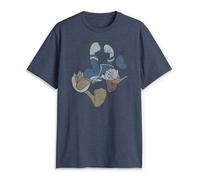 Disney Herren Donald Duck Tantrum T-Shirt, Navy Htr, 2X