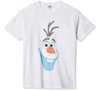 Disney Herren Frozen Big Olaf Face Two T-Shirt, Weiss/opulenter Garten, XL