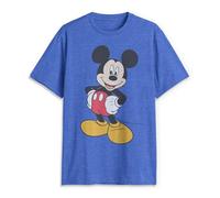 Disney Herren Klassisches Mickey Mouse Kurzarm Voller Größe T-Shirt, Royal Blue Heather, 2X