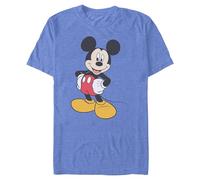 Disney Herren Mickey Wash T-Shirt, Royal Blue Heather, Mittel