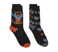 Disney Herren Lilo & Stitch Halloween, 2er-Pack Crew-Socken, Black Basoc, 43-47 EU