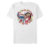 Disney Herren Lilo & Stitch Lilo & Stitch Weihnachts-t-shirt, Weiß, S