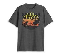 Disney Herren Lion King Gang Hakuna Matata Sunset Graphic T-Shirt Hemd, Zeichen Htr, L