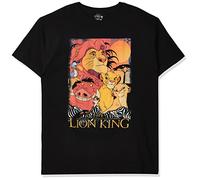 Disney Herren Lion King Group Poster Graphic T-Shirt Hemd, Schwarz, Mittel