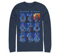Disney Herren Men's Villains Hades Emotions Tops Long Sleeve Tee T-Shirt, Marineblau, 5X-Large Groß