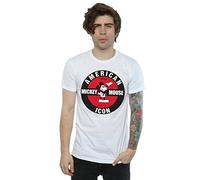 Disney Herren Mickey Mouse American Icon T-Shirt Small Weiß