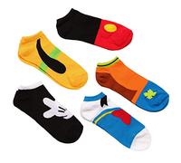 Disney Herren Mickey Mouse No Show, 5er-Pack Lässige Socken, Gemischt, 43-47 EU
