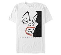 Disney Herren Villains Cruella Cover T-shirt, Weiß, L