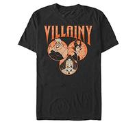 Disney Herren Villains Villainy T-shirt mit Eingekreist, Schwarz, L
