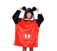 Disney Home Minnie Mouse- Übergroße Hoodie Sweatshirt Decke mit Kapuze für Junge und Mädche Kinder- Minnie Maus Oversized Sherpa Fleece Kapuzenpullover- 60x80 cm