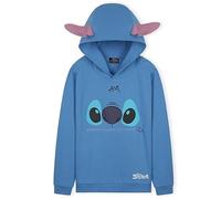 Disney Hoodie für Mädchen, Coole Pullover für Kinder und Jugendliche - Mädchen Geschenke (Blau Stitch, 9-10 Jahre)