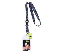 Disney Hot Diggity Dog Goofy Schlsselband mit durchsichtigem Ausweishalter und 5,1 cm groem grnem Hutanhnger aus Gummi