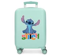 Disney Joumma Aloha Stitch Kinderkoffer, Kabinenkoffer, Blau, Weiß, Hartplastik, seitlicher Kombinationsverschluss, 4 Räder, Handgepäck, blau, Talla única, Koffer 50