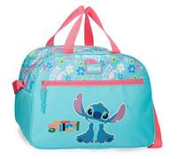 Disney Joumma Aloha Stitch Schulrucksack für Kinder, aus Polyester, breite und verstellbare Träger, Fronttasche., blau, Reisetasche
