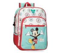 Joumma Bags, Disney Mickey Best Friends together, Schulrucksack, Kindergartenrucksack, aus Polyester, mit Tragegriff oben, breiten und verstellbaren Schulterriemen, mehreren Taschen.