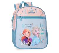 Disney Joumma Bags, Frozen Believe in The Journey, Kinderrucksack, Schulrucksack, aus Polyester, breite und verstellbare Träger, mehrere Taschen und Fächer., blau, Rucksack 28