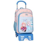 Disney Joumma Bags, Frozen Believe in The Journey, Kinderrucksack, Schulrucksack, aus Polyester, breite und verstellbare Träger, mehrere Taschen und Fächer., blau, Rucksack 40 + Trolley