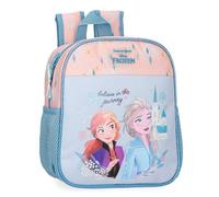 Disney Joumma Bags, Frozen Believe in The Journey, Kinderrucksack, Schulrucksack, aus Polyester, breite und verstellbare Träger, mehrere Taschen und Fächer., blau, Kindergarten-Rucksack