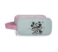Joumma Disney Kisses M&M Dreifach-Federmäppchen, Blau, 22 x 10 x 9 cm, Polyester, blau, Dreifaches Federmäppchen