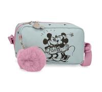 Joumma Disney Kisses M&M Umhängetasche klein, blau, 19,5 x 11,5 x 7,5 cm, Polyester, blau, Kleine Umhängetasche