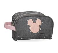 Disney Joumma Bags, Mickey Studs, Federmäppchen für die Schule, Kulturbeutel für Kinder, aus Polyester., Schwarz, Kulturbeutel