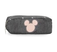 Joumma Disney Mickey Studs Federmäppchen, Schwarz, 22 x 7 x 3 cm, Polyester, Schwarz, Etui
