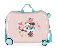 Disney Joumma Bags Minnie-Bilder Kabinenkoffer Kinderkoffer aus ABS-Material, Vier doppelte multidirektionale Spinner-Räder, seitliches Zahlenschloss, Stellen Sie Sich vor, Kinderkoffer