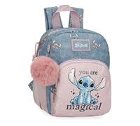 Disney Joumma Bags Stitch You Are Magical Rucksäcke, Schultaschen, Kinderrucksäcke, inklusive dekorativem Bommel, Verschiedene Fächer, blau, Kindergarten-Rucksack