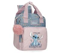 Disney Joumma Bags Stitch You Are Magical Rucksäcke, Schultaschen, Kinderrucksäcke, inklusive dekorativem Bommel, Verschiedene Fächer, blau, Vorschulrucksack