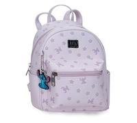 Joumma Disney Bloom Stitch Rucksack, lässig, Lila, 21,5 x 23 x 11,5 cm, PU und Polyester, 5,69 l