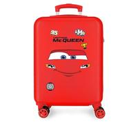 Disney Joumma Cars McQueen Rotes Kabinenkoffer Rot 38x55x20 cm Starres 2 kg Seitenkombinationsschloss ABS 2 kg 35L Handgepäck