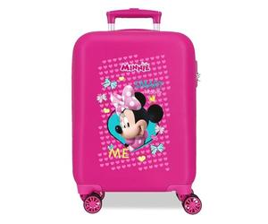 Disney Joumma Enjoy Minnie-Kabinenkoffer, Rosa, 33 x 50 x 20 cm, Harter ABS-Kunststoff, seitlicher Kombinationsverschluss, 28,4 l, 2 kg, 4 Doppelrollen, Handgepäck, Rosa, Kabinenkoffer