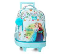 Joumma Disney Frozen Forever Rucksack, kompakt, 2 Räder, Hellblau, 32 x 45 x 21 cm, Polyester