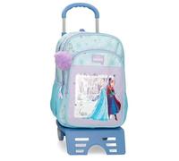 Disney Joumma Frozen In This Together Schulrucksack mit Zwei Fächern und lila Trolley, 30 x 40 x 13 cm, Polyester 15.6L