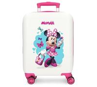 Disney Joumma Good Mood Kabinenkoffer, weiß, 33 x 50 x 20 cm, 34 x 55 x 20 cm, Fester ABS-Kunststoff, seitlicher Zahlenschloss, 28,4 l, 2 kg, 4 Doppelrollen, Handgepäck, weiß, Koffer 50
