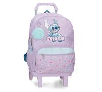 Disney Joumma Lovely Stitch Rucksack für Laptop, 33,8 cm (13,3 Zoll), Doppelfach, anpassbar an Trolley, Violett, 32 x 44 x 17 cm, Polyester, 24,68 l