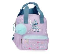 Disney Joumma Lovely Stitch Schulrucksack, anpassbar, Trolley, Violett, 23 x 28 x 10 cm, Polyester, 6,44 l
