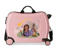 Disney Joumma Make a Wish Kinderkoffer, Rosa, 50 x 38 x 20 cm, starr, ABS, seitlicher Kombinationsverschluss, 38 l, 1,8 kg, 2 Räder, Gepäck, Hand, Rosa, kinderkoffer
