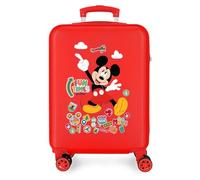 Disney Joumma Mickey Fun Times Kabinenkoffer Rot 38x55x20 cm Starres 2 kg Seitenkombinationsschloss ABS 2 kg 35L Handgepäck