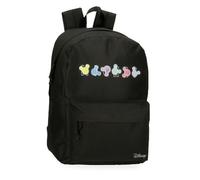 Disney Joumma Mickey Heads Schulrucksack, 39,6 cm, Schwarz, 31,5 x 45 x 15 cm, Polyester, 21,26 l, Schwarz, Talla única, Schulrucksack, anpassbar an Trolley
